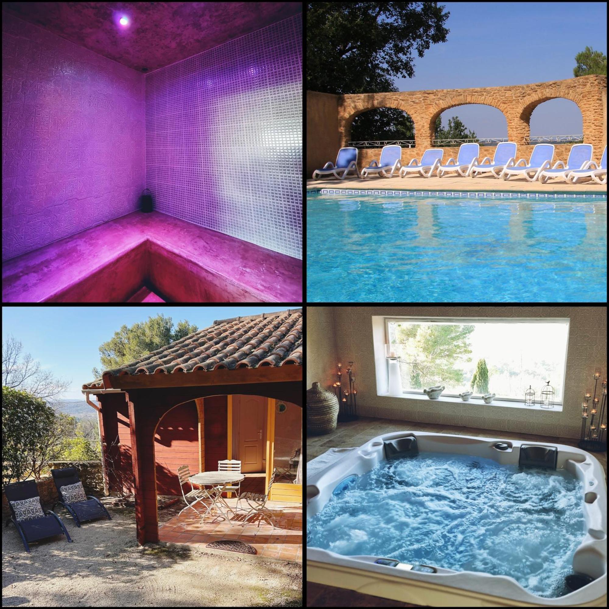 Apartamento Pousterle De Sabran - Piscine & Hammam Exterior foto